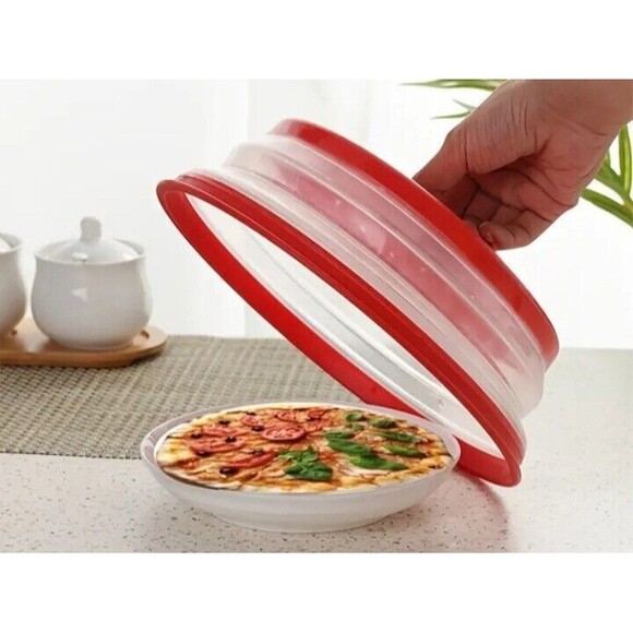 Microwave (Collapsible Cover)-(Red/Clear)-(Size 10.5 inch-26.5cm)-(New)-$33.00 - Picture 7 of 12